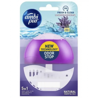 Підвісний блок для туалету Ambi Pur Odor Stop 5в1 Лаванда і розмарин, 55 мл